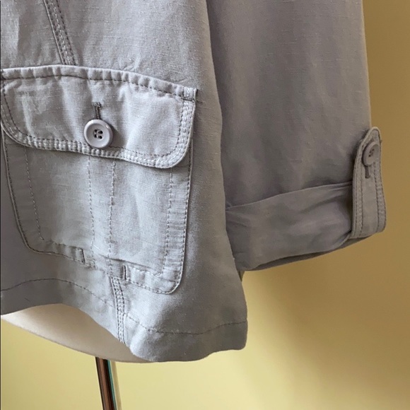 Amber Sun Linen Lightweight Gray Jacket - Picture 3 of 8